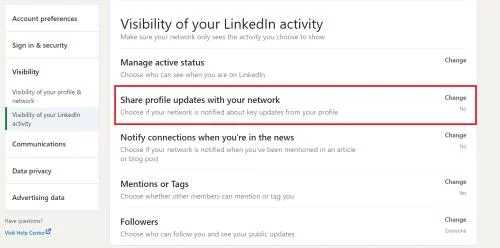 How Do I Change My LinkedIn Profile Without Notifying Connections?