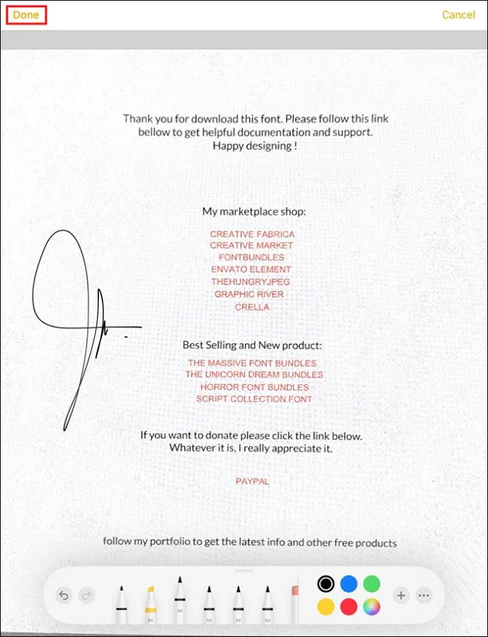 เสร็จสิ้นการเซ็นชื่อ How To Scan A Document To PDF With Apple Notes