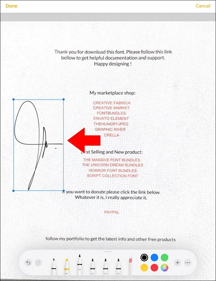 ปรับตำแหน่งลายเซ็น How To Scan A Document To PDF With Apple Notes