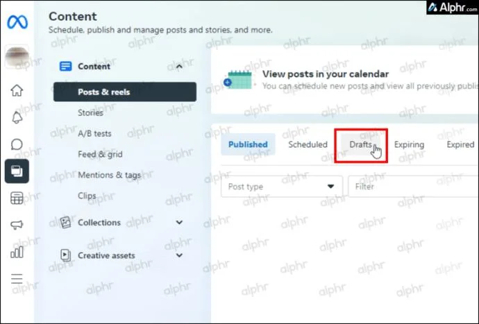 How To Find Facebook Drafts