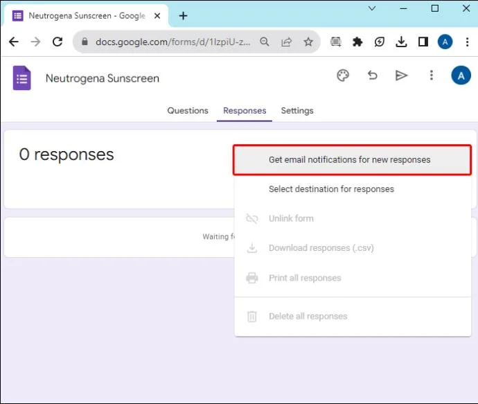 Google Forms: How To Get Email Notifications