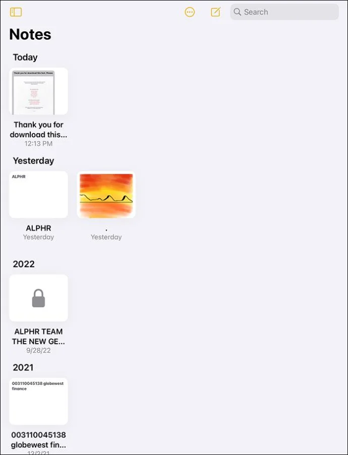 เลือกโน้ตที่ต้องการส่งออก How To Scan A Document To PDF With Apple Notes