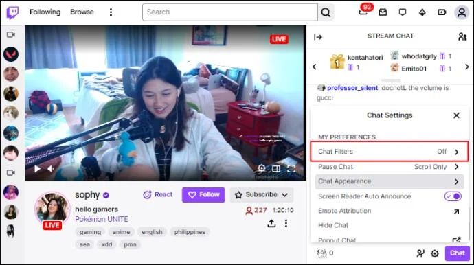 How To Turn Off The Chat Filter In Twitch