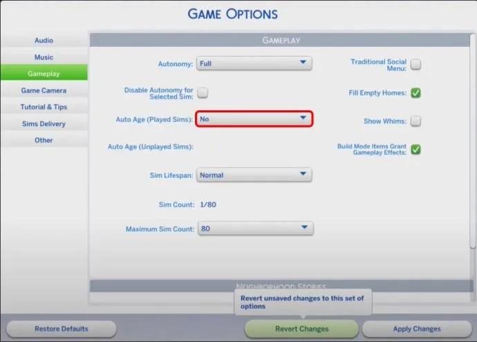 How To Turn Off Aging In Sims 4