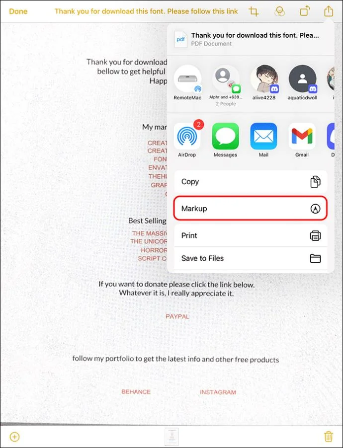 แชร์และมาร์กอัป How To Scan A Document To PDF With Apple Notes