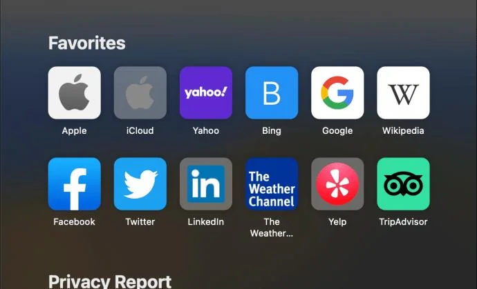 Menu Safari