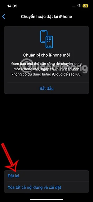 Instruções para redefinir o Centro de Controle no iPhone