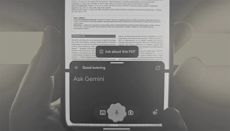 Gemini ahora puede reconocer archivos PDF que aparecen en las pantallas de los teléfonos inteligentes