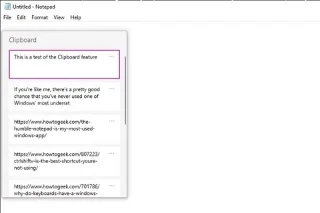 Historial del portapapeles: una de las funciones más útiles y a menudo pasadas por alto de Windows