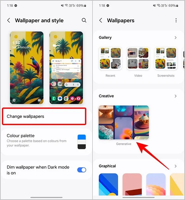 Hoe maak je een AI-achtergrond op een Samsung-telefoon?