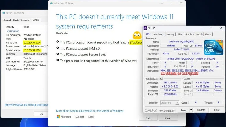 Microsoft quiere que los usuarios entiendan por qué las CPU antiguas no pueden ejecutar Windows 11