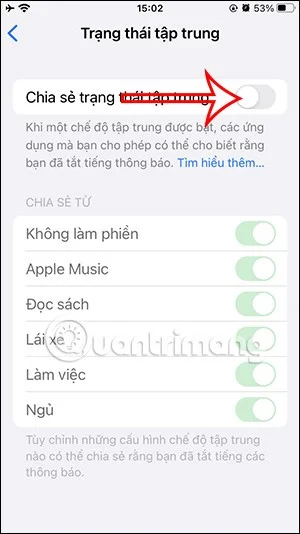 How to Share Focus Status on iPhone