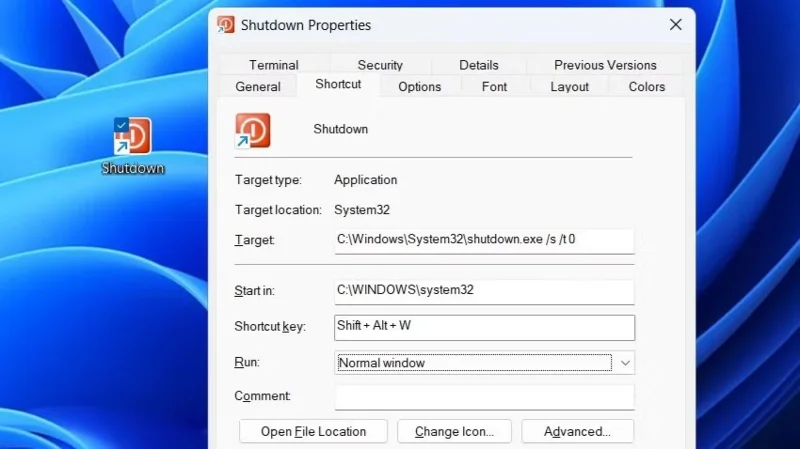 Cómo agregar el acceso directo de Apagado en el escritorio de Windows 11
