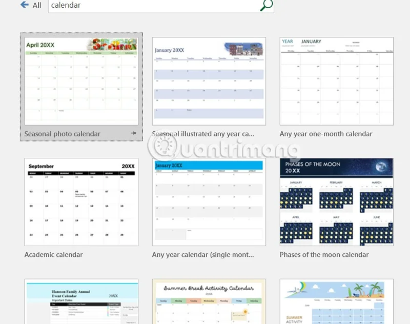 Instruções para criar um calendário no Excel