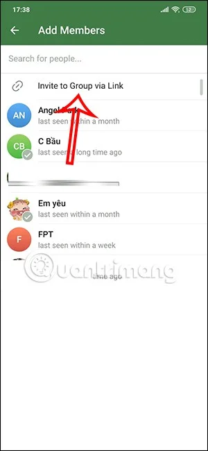 Telegram'da grup bağlantısı alma talimatları