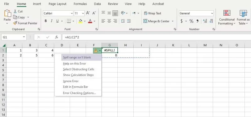 Cómo solucionar el #DERRAME! en Microsoft Excel