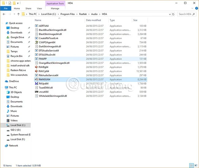 Realtek HD Audio Manager updaten en opnieuw installeren