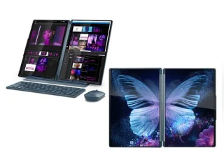 Leaked images of Lenovos first roll-up screen laptop