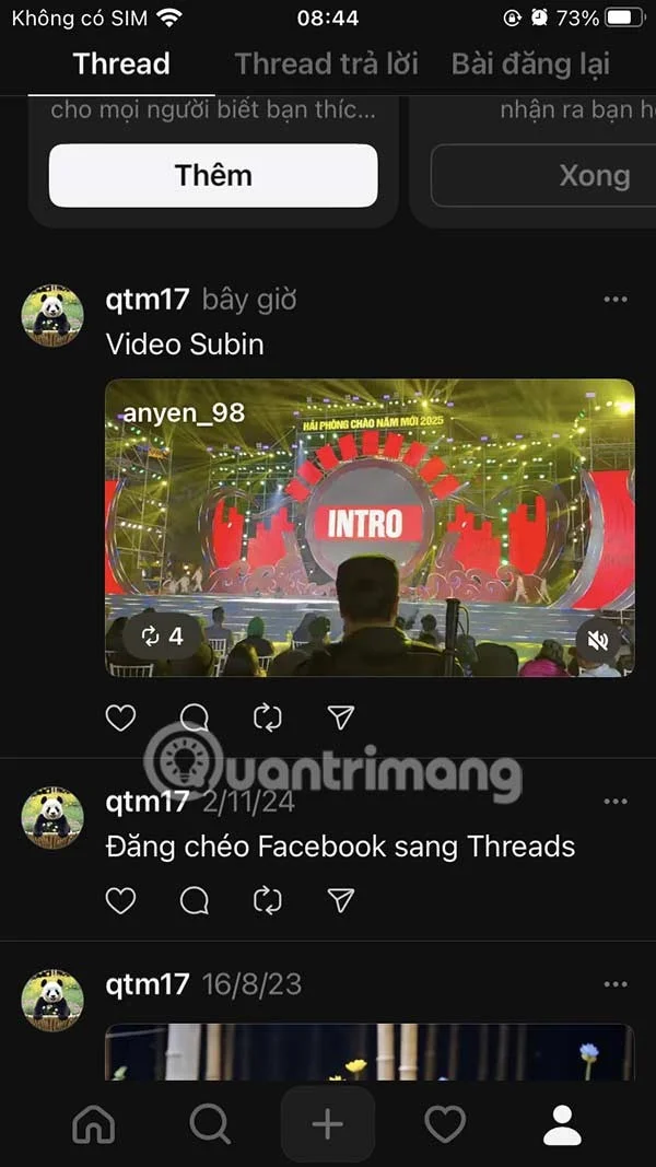 How to post photos and videos from other accounts on Threads