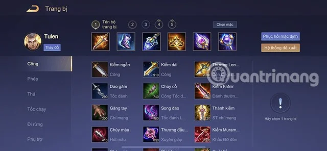 Instruções sobre como jogar Tulen Lien Quan Mobile temporada S1 2023