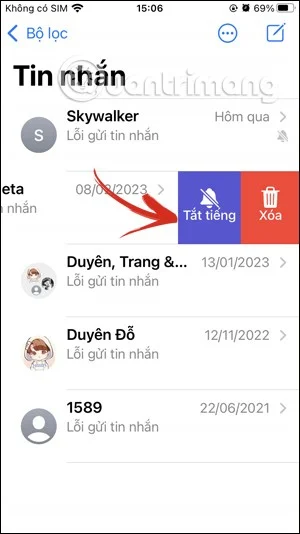 iPhone에서 다른 사람의 메시지 알림을 끄는 방법