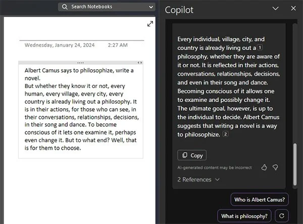 Cómo usar Copilot en OneNote