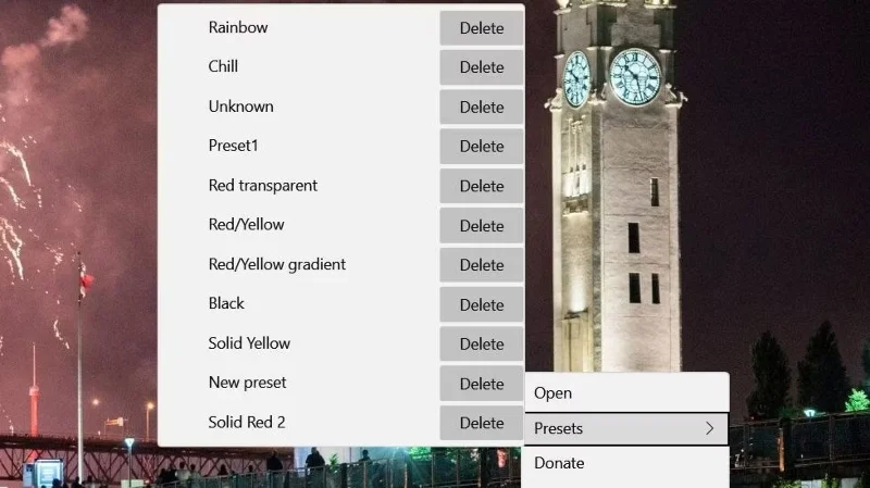 Instructions for creating Taskbar effects on Windows