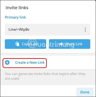 Telegram'da grup bağlantısı alma talimatları