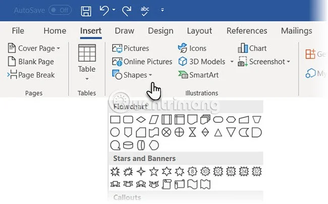 Instrucciones sobre cómo dibujar un diagrama en Word