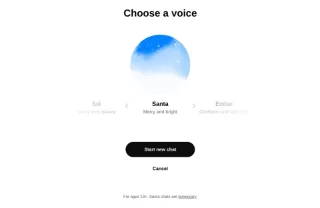 Kullanıcılar ChatGPTnin Ses Modunu kullanarak Noel Baba ile sohbet edebilir