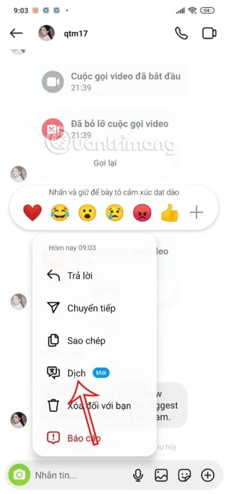 Como traduzir mensagens no Instagram
