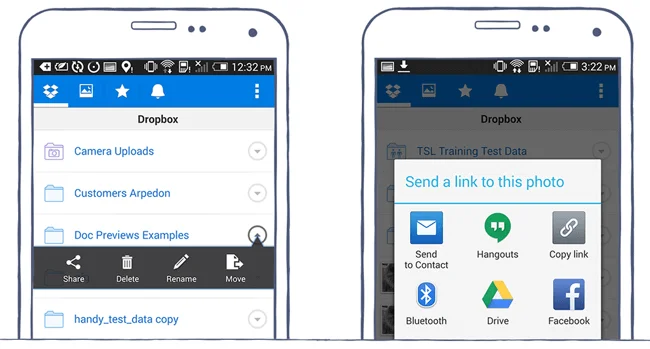 Formas de compartir archivos entre dos teléfonos inteligentes cercanos entre sí