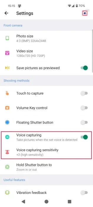 Cómo usar Palm Timer para tomar selfies en Android