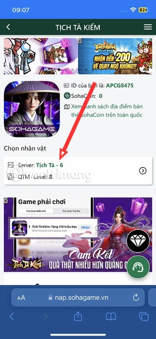 Volledige code Tich Ta Kiem, nieuwste code Kiem Thiep Tinh Gia, ontvang volledige KNB, VIP