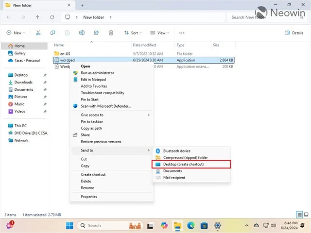 Cómo restaurar WordPad en Windows 11