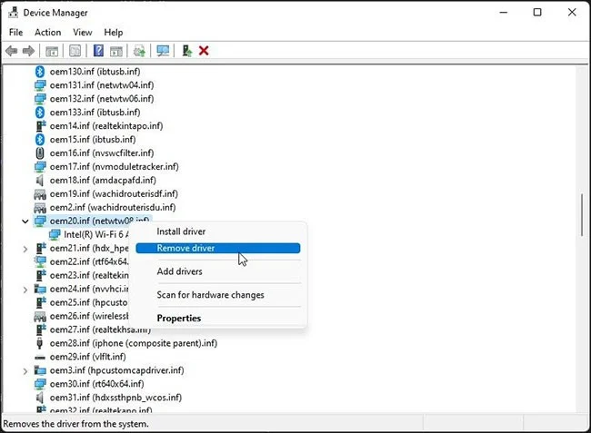 Windows 11'de WiFi sürücüsü nasıl kaldırılır ve yeniden yüklenir
