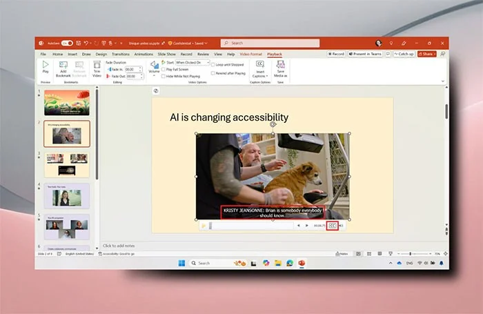 PowerPoint ondersteunt SRT-bestanden voor ondertitels en bijschriften