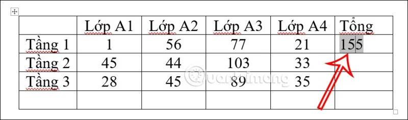 Instruções sobre como calcular somas no Word
