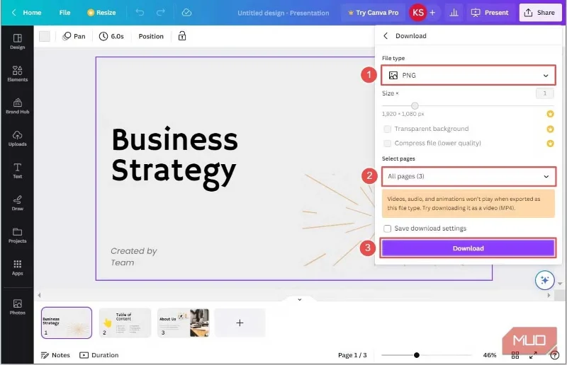Canva 슬라이드를 PowerPoint로 변환하는 방법