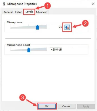 Fix microphone not working in Windows 10