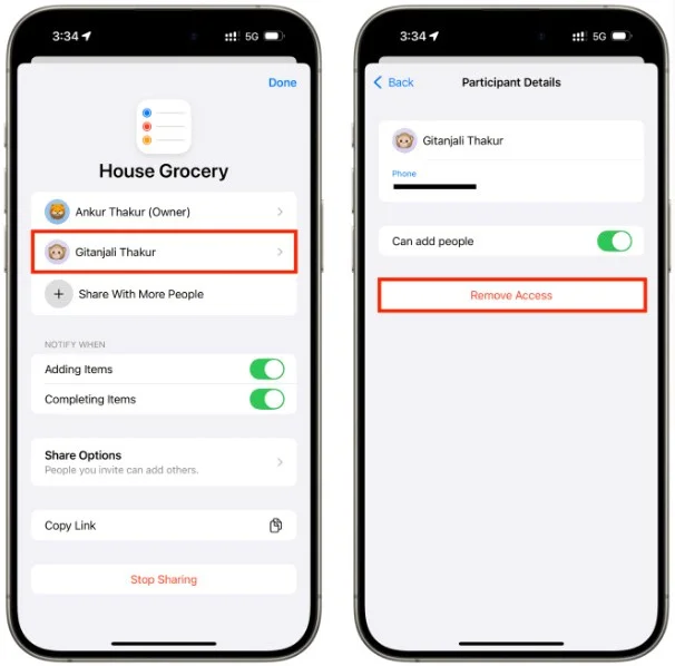 iPhone'da paylaşılan bir hatırlatıcı listesi nasıl oluşturulur