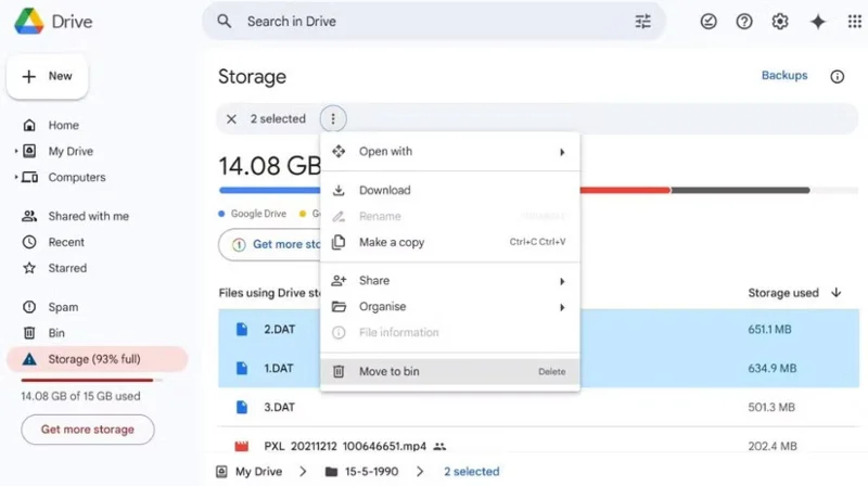 7 consejos para liberar espacio en Google Drive