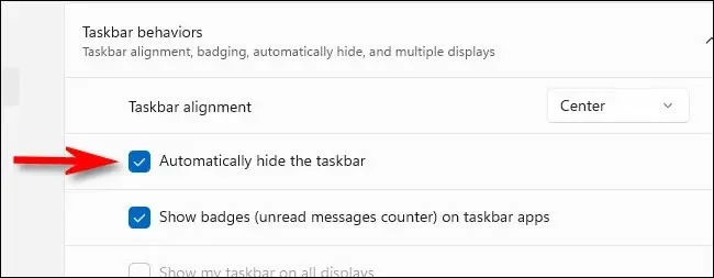 Cómo ocultar o mostrar la barra de tareas en Windows 11