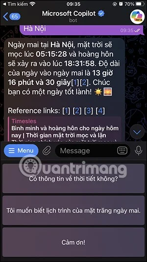 Consejos para usar el chatbot de IA Copilot en Telegram