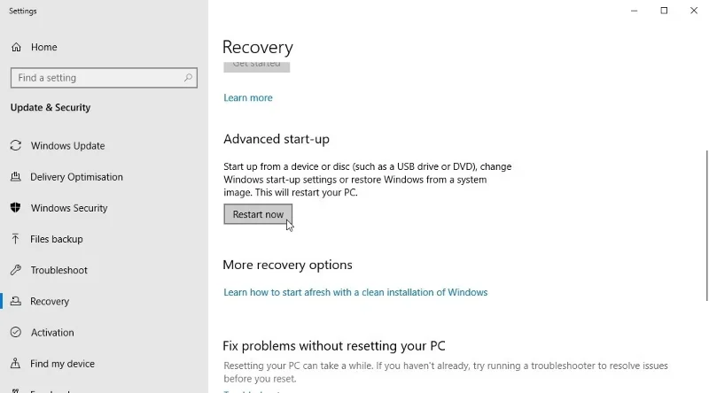 起動時にWindows 10のセーフモードに入る方法