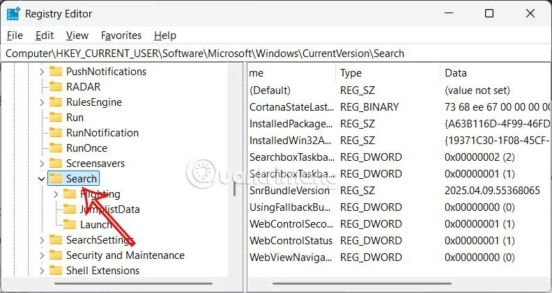 Web aramasını kapatma talimatları Başlat menüsü Windows 11