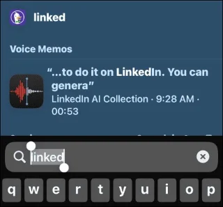 Come cercare contenuti nei file di registrazione vocale su iPhone
