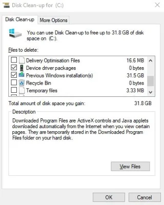 How to clean up and recover space on Windows C drive