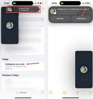 How to collaborate on notes in FaceTime