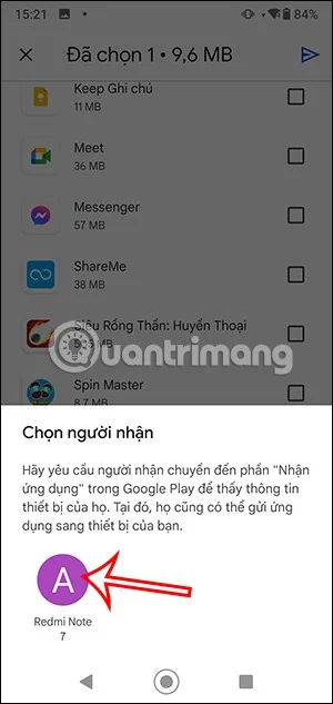Nearby Share를 통해 Android에서 앱을 공유하는 방법